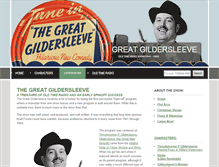 Tablet Screenshot of greatgildersleeve.com